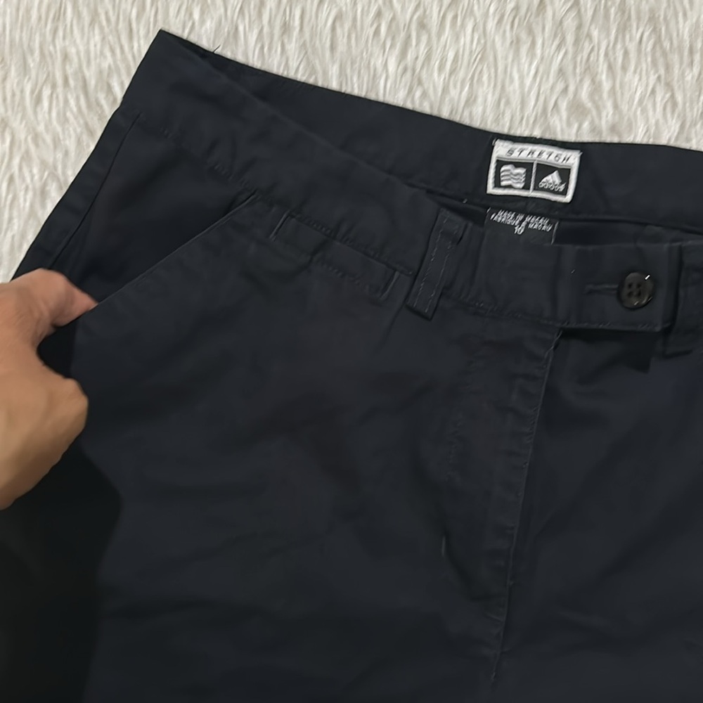 Adidas black capris golf pants size 10 - Picture 3 of 7
